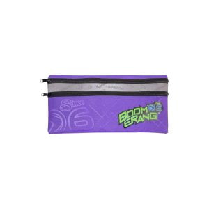 PURPLE GREEN 2 ZIPPER BOOMERANG PENCILCASE S-054P