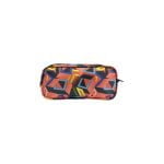 2 Zipper Pencil Case 3D Shapes Orange