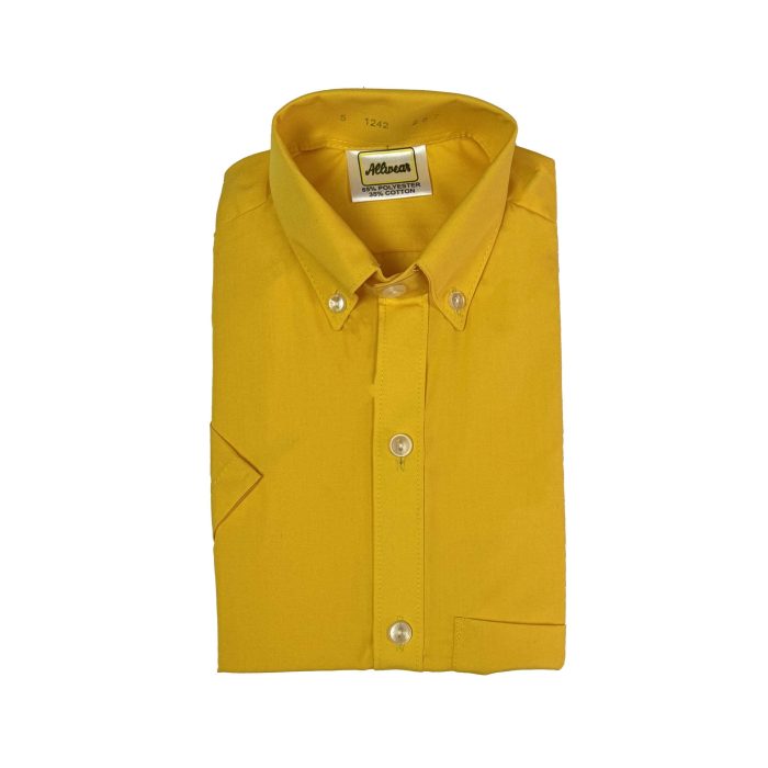 174-1 FOLDED Allwear Junior School Shirt Short Sleeve Gold - Image 2