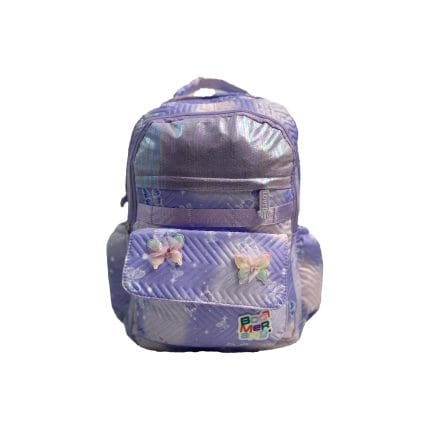 Boomerang Quilted Glitter Backpack Butterfly Lilac