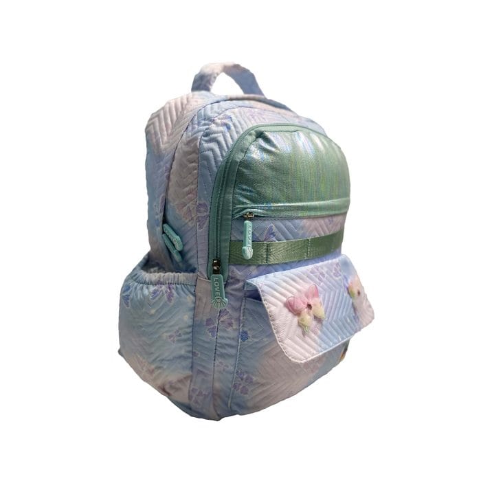 Boomerang Quilted Glitter Backpack Butterfly Sky And Pink - Image 2
