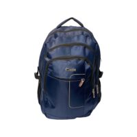 Navy Backpack Laptop Bag Orange Details
