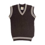 Brown Pullovers With White Stripes