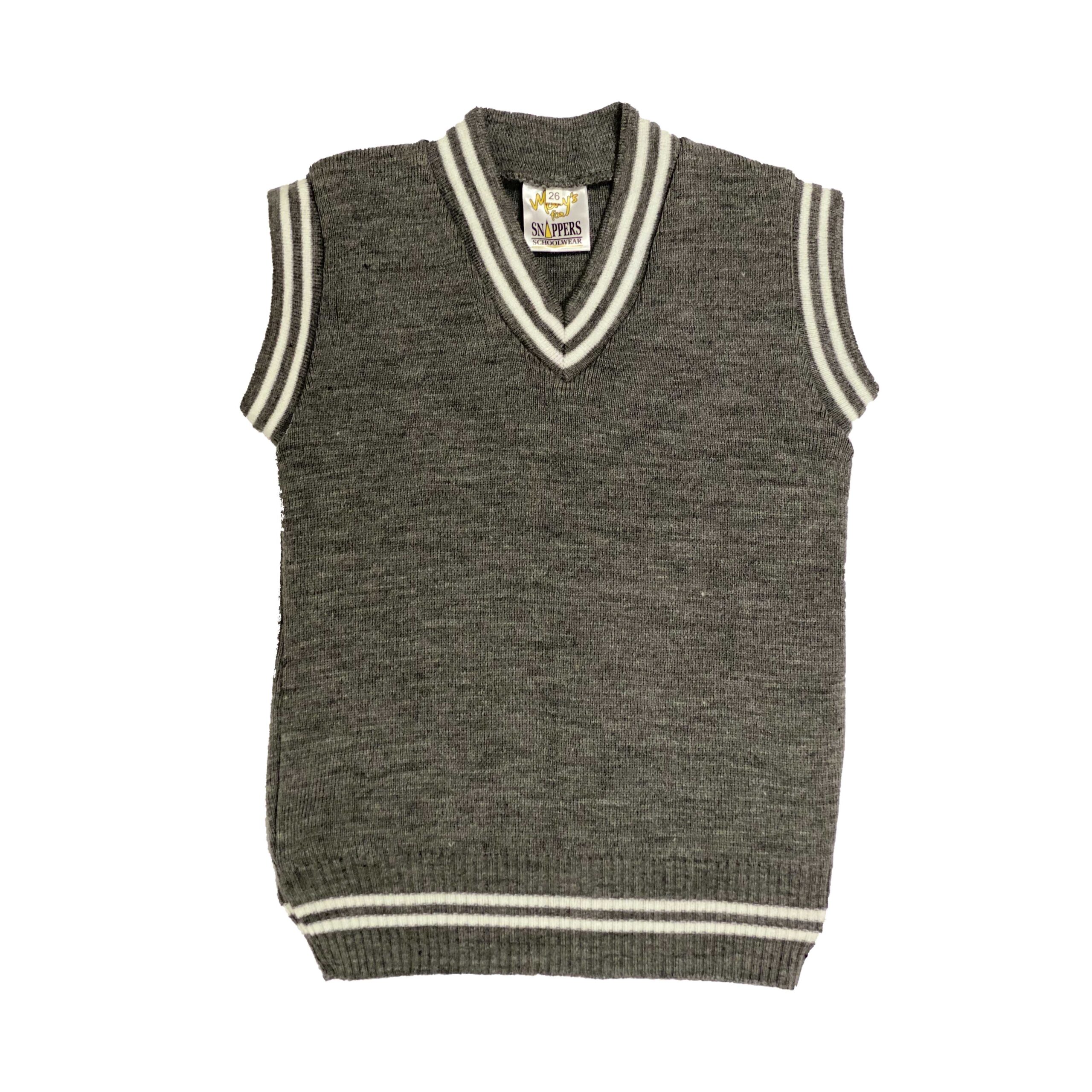 199-25 (199-26) Grey Pullovers With White Stripes - Image 1