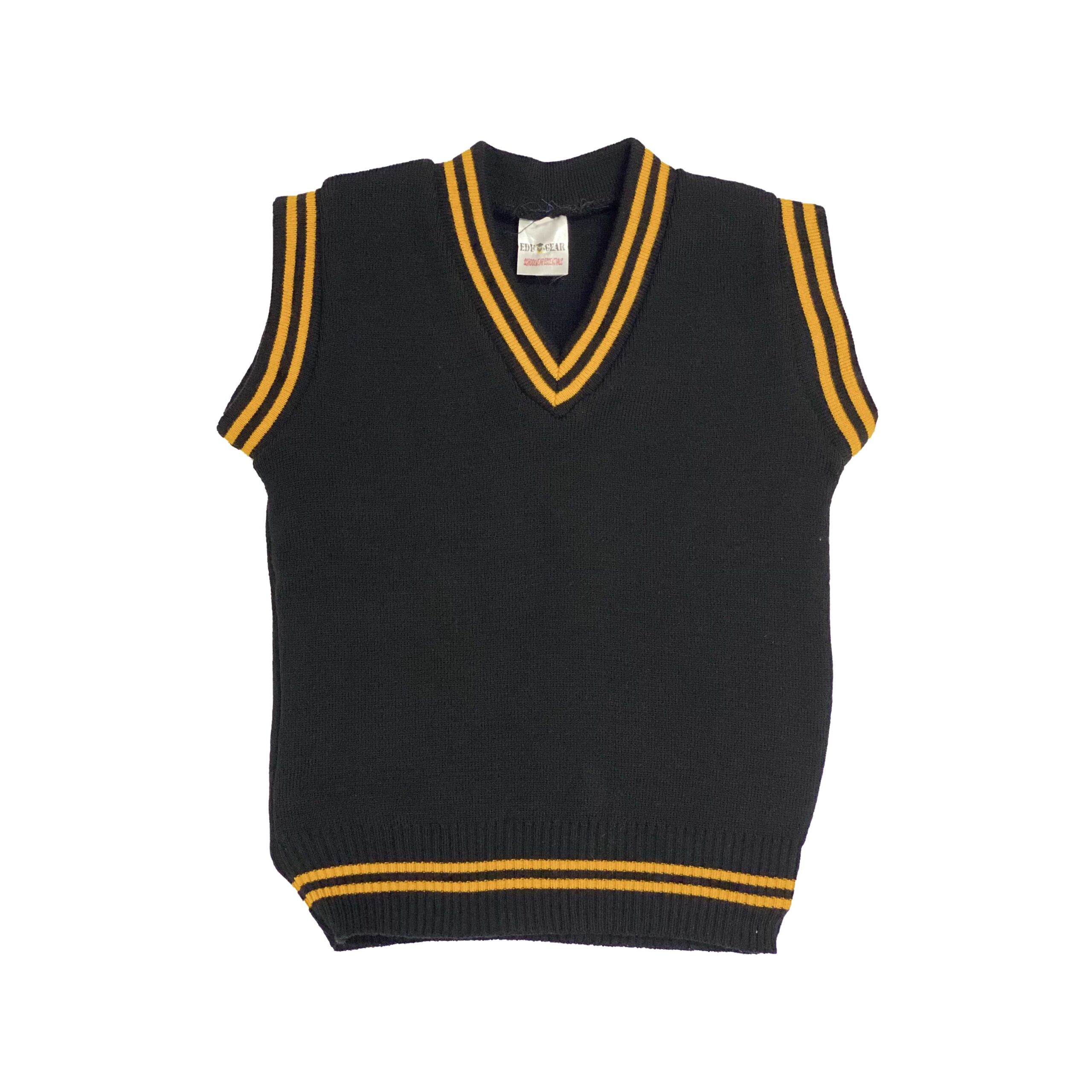 199-3 (199-4) Black Pullovers With Gold Stripes - Image 1