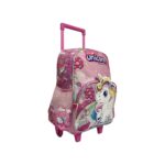 School Mate Large Kids Trolley Back Pack Unicorn Pink - Image 2