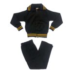 Black Tracksuits With Gold Stripes