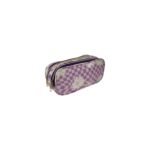 Boomerang Polyester Printed Fabric Pencil Case Cheched Flower - Image 2