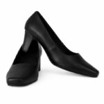 Green Cross Square Toe Heels