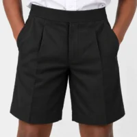 Monitor Boys’ School Shorts – Zip and Clip Closure