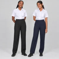 Allwear Girls’ School Slacks – Elasticated Waist, Side Zip