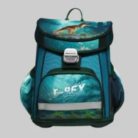 T-Rex Orthopedic School Backpack – Teal & Green