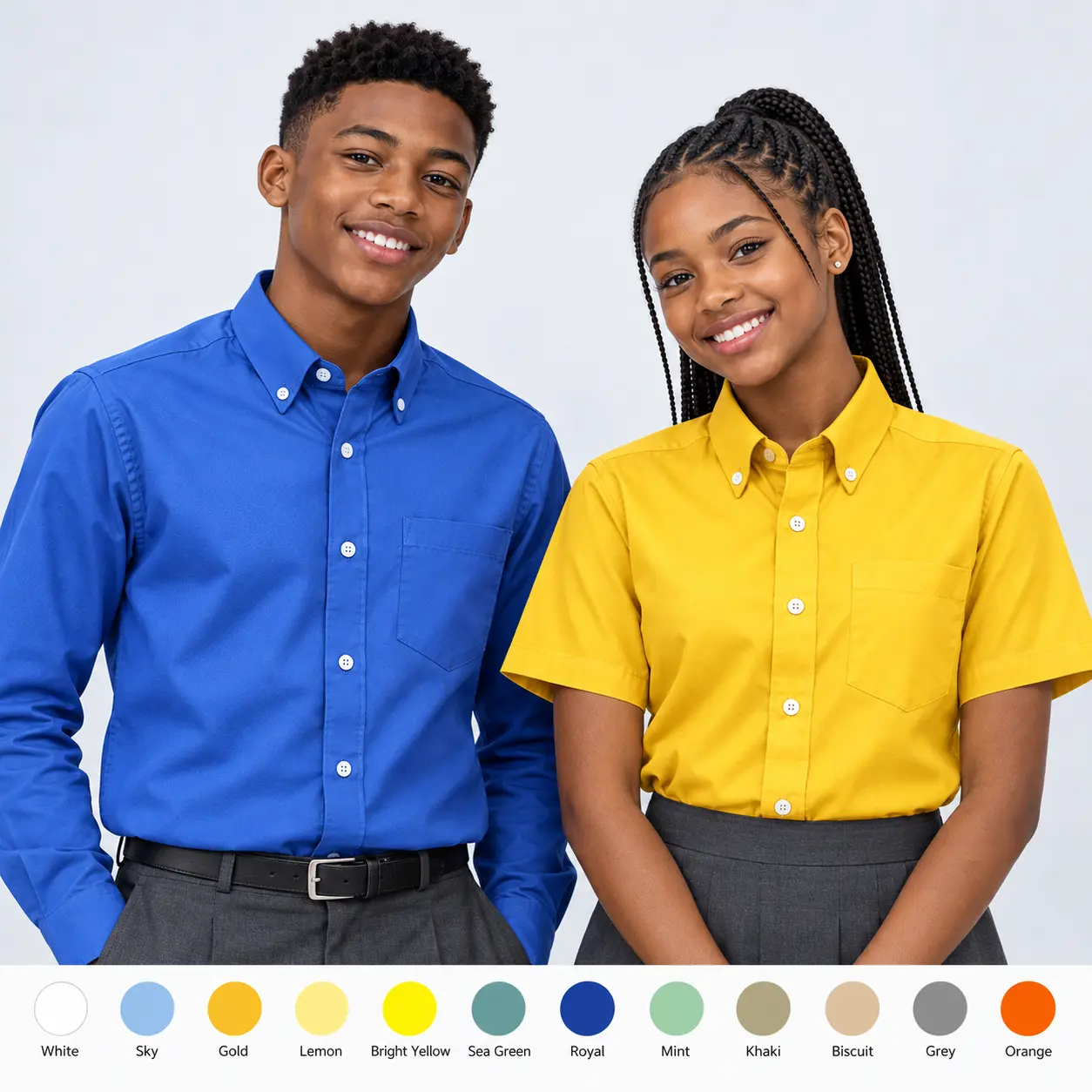 Allwear Premium School Shirts for Boys & Girls – Button Down